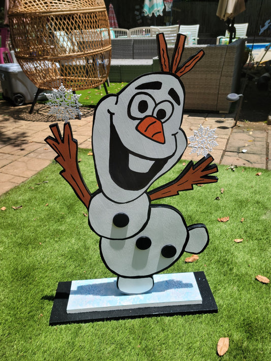 Olaf yard art with stand