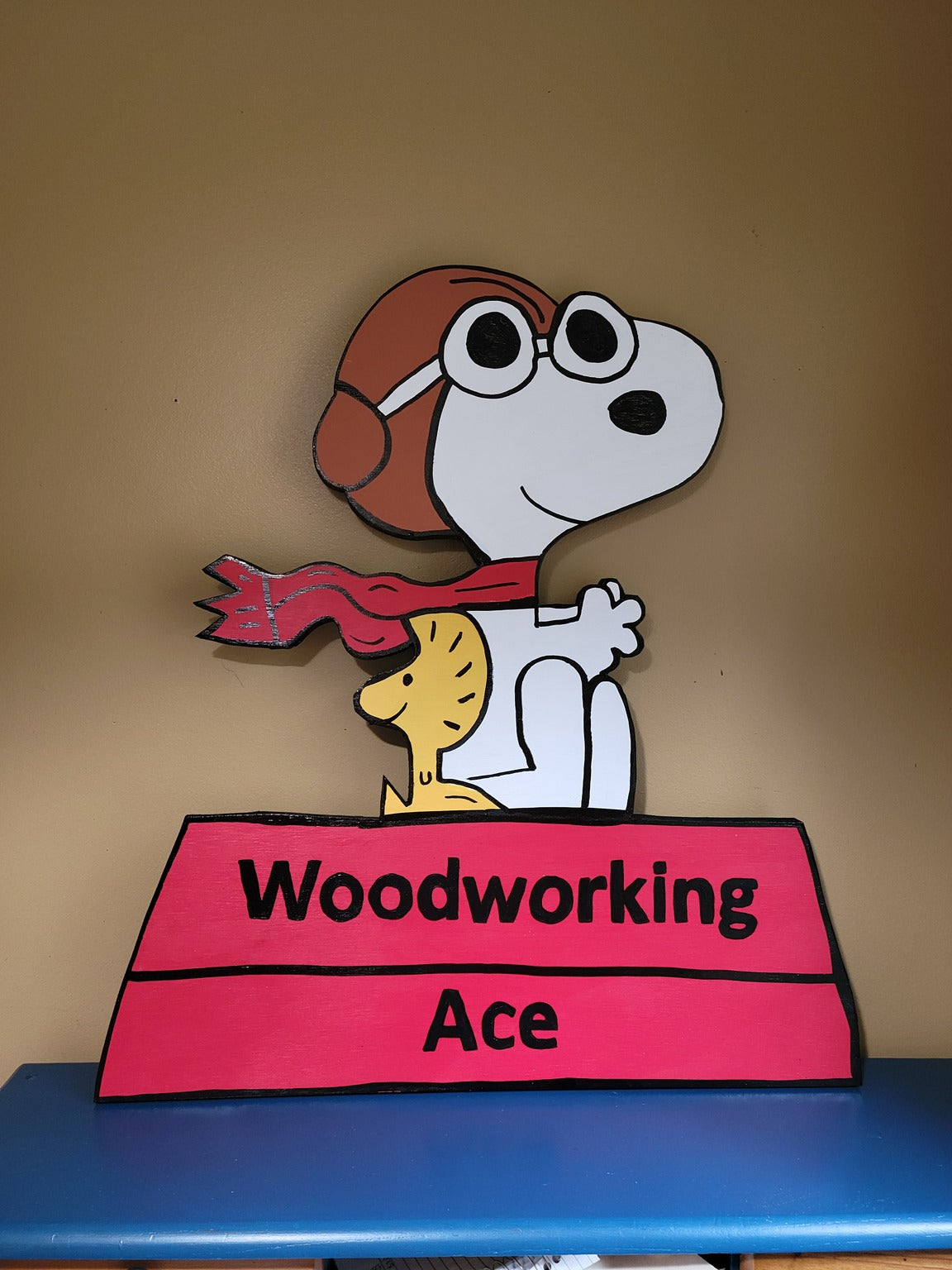 Snoopy Flying Ace door or wall art