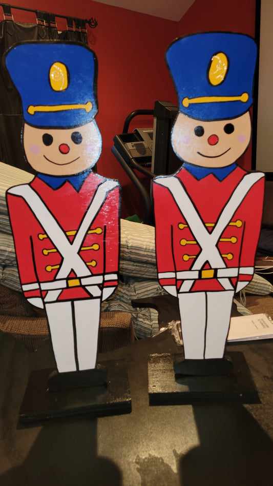 Toy soldiers, set of 2  Christmas yard art