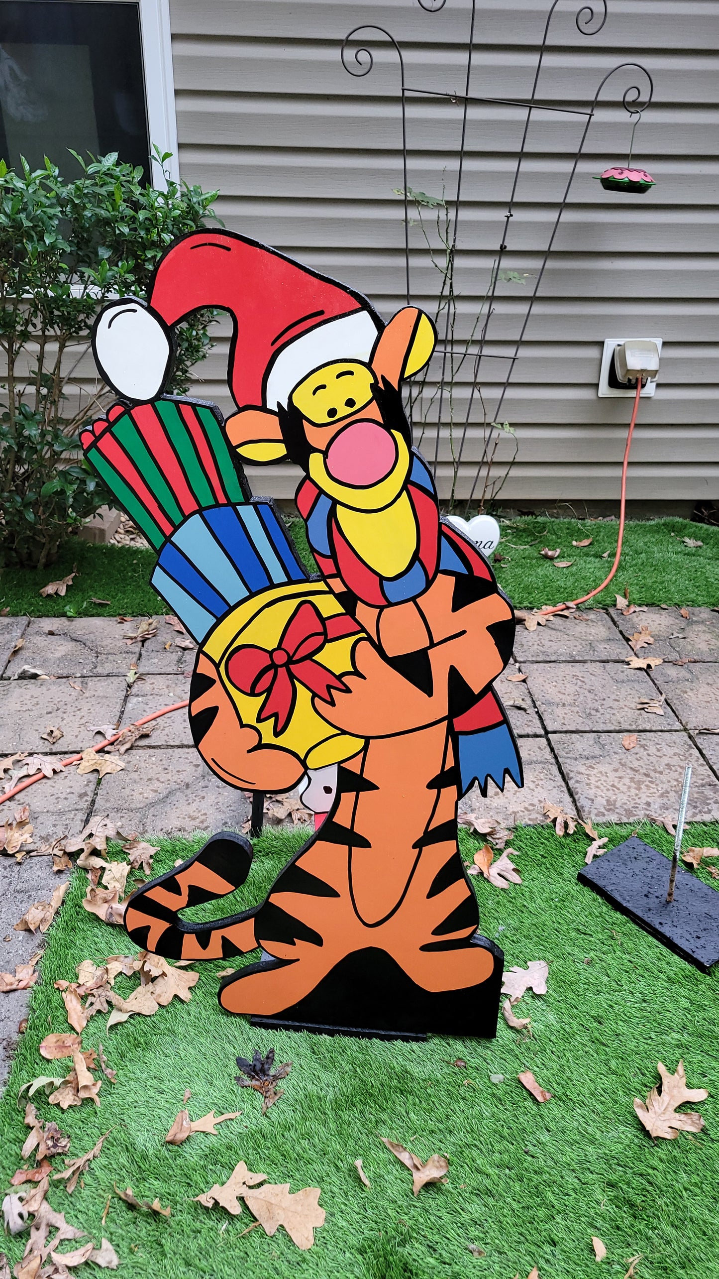 Tigger Christmas lifesize yard art