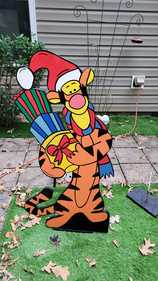 Tigger Christmas lifesize yard art