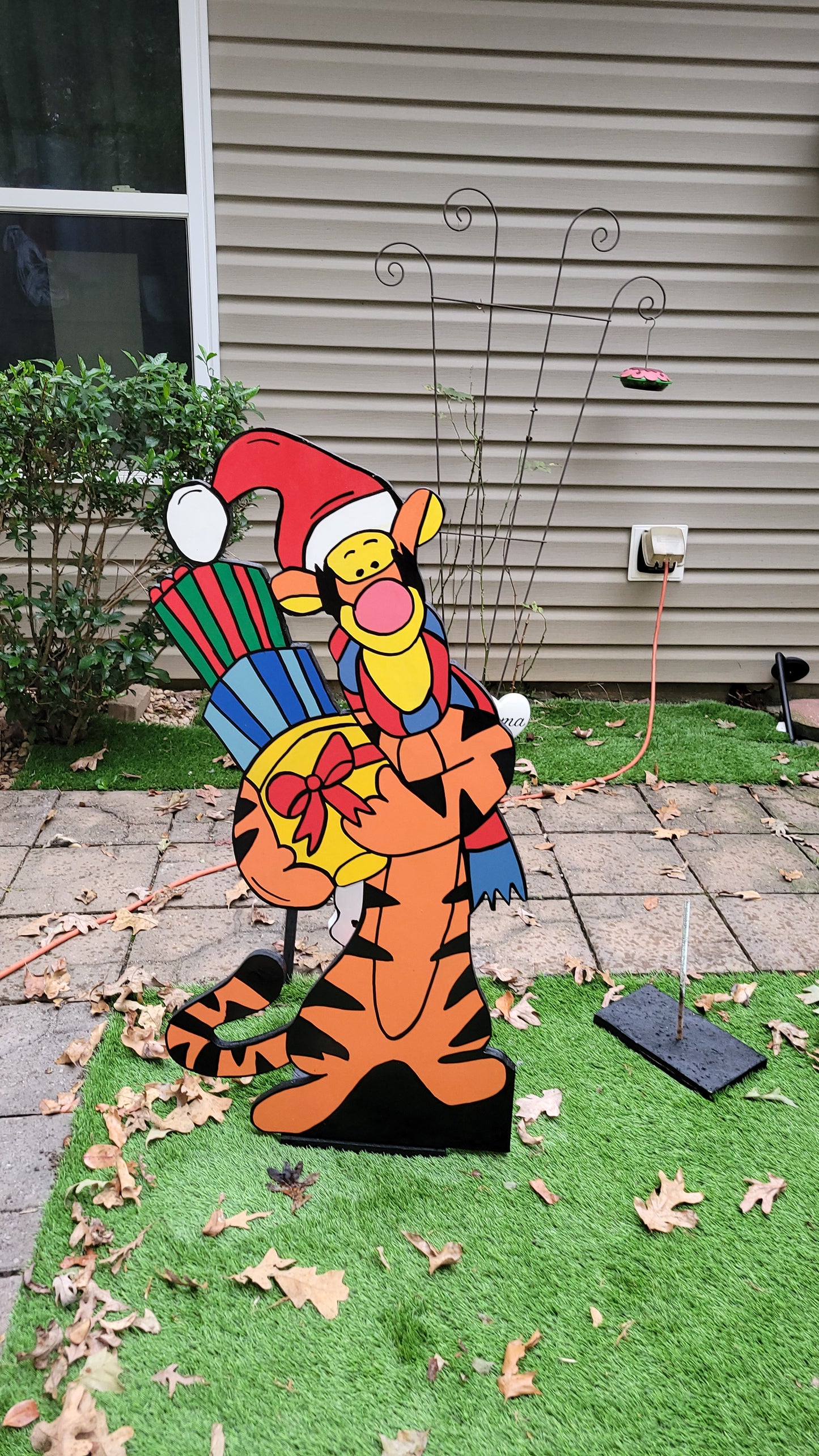 Tigger Christmas lifesize yard art